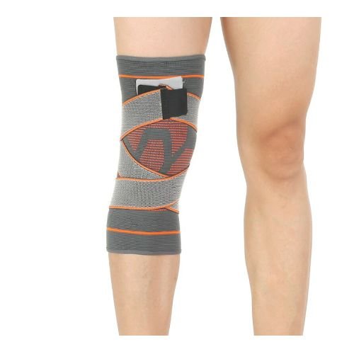 Genouillere À Compression Avec Bretelle - st960 - Gris/Orange – Image 2