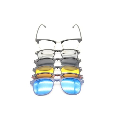 PACK - Lunette 6 en 1 Style ClubMaster 2218 - Optique / Soleil / Nuit – Image 6