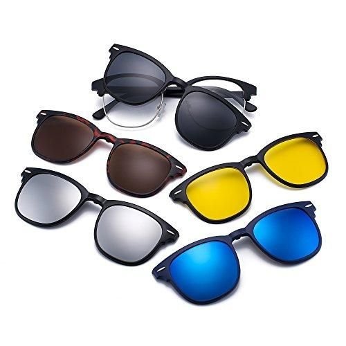 PACK - Lunette 6 en 1 Style ClubMaster 2218 - Optique / Soleil / Nuit – Image 2