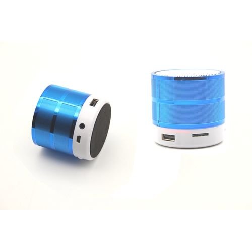 Mini Haut Parleur Bluetooth - MicroSD - USB - AUX - Bleu