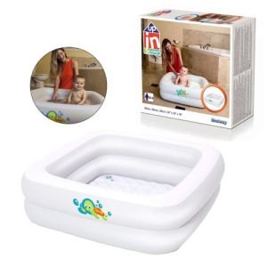 Baignoire Gonflable - Piscine - Bestway 51116 - 86 X 86 X 25 Cm - Blanche