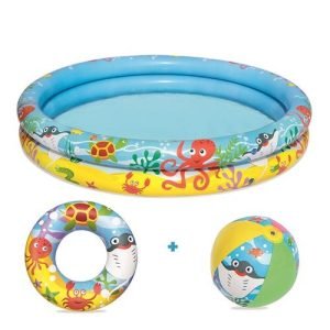 Piscine Gonflable Avec Bouée + Ballon - 122cm X 20Cm - Bestway 51124