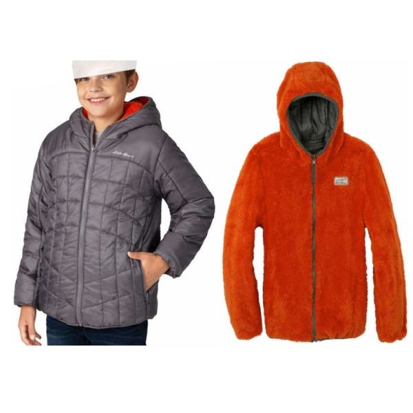Veste Coupe-vent Eddie Bauer – Femme, Taille M, Rouge, Capuche, Cordon