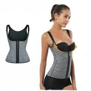 Gaine Amincissante - Zippé - A Bretelles  - Gris - 8021