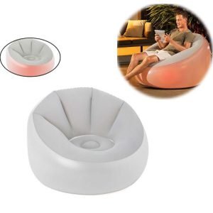 Pouf Gonflable - Led - Bestway 75086 - Gris Blanc