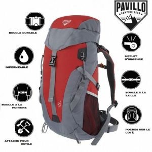 Sac à Dos De Randonnée - 65L - Pavillo - Rouge