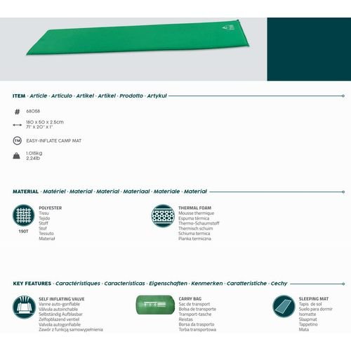 Bestway 68058 - Tapis De Camping - Auto Gonflants - Pavillo - Vert – Image 3