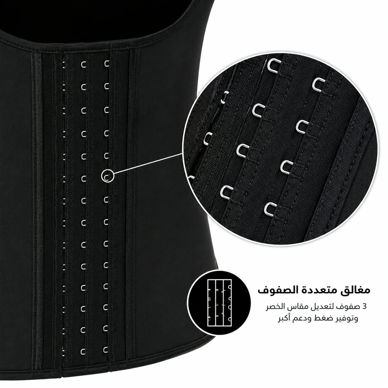 Corset Minceur - Gaine Amincissant - à Bretelles YC 128 - Noir – Image 4