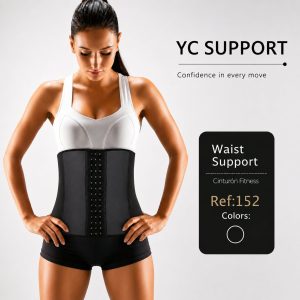 YC Support Corset Minceur - Latex - Gaine Amincissant - 152 - Noir