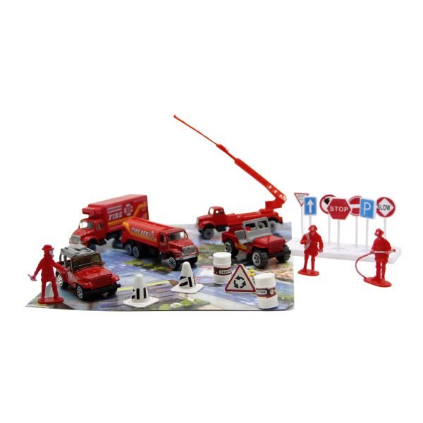 Fire Figurines Pompier - 3 Ans Et Plus - 20 Pièces - Rouge