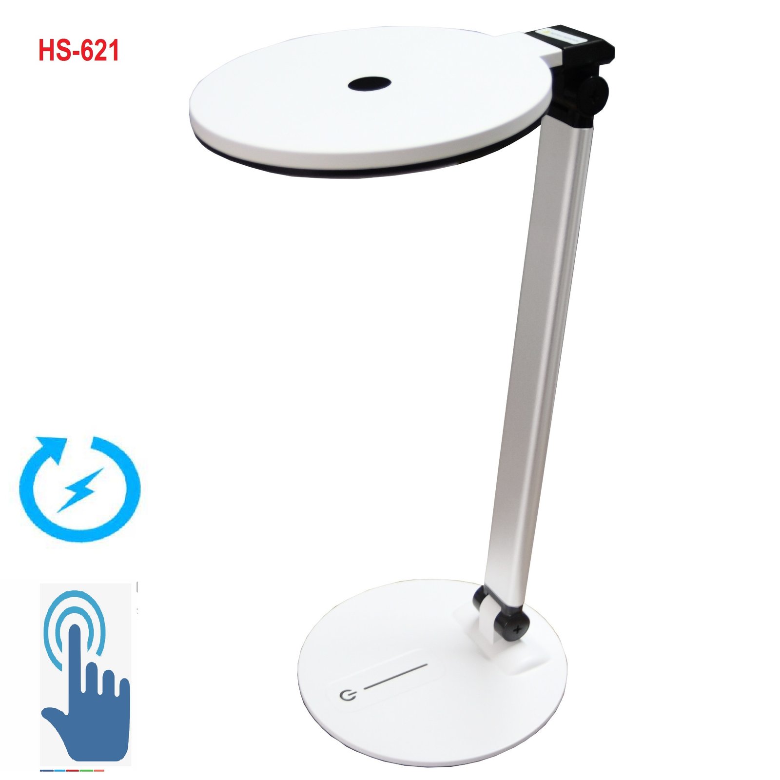 Lampe De Bureau Rechargeable - 3 Modes - USB - Blanc