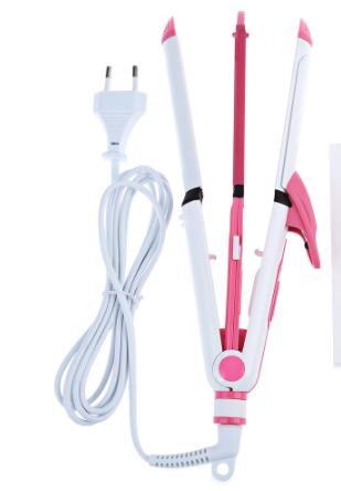 Fer A Lisser 3 En 1 - Kemei - KM-1213 - Blanc/Rose – Image 2