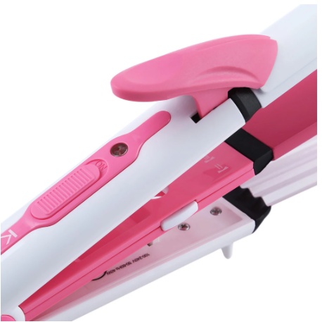 Fer A Lisser 3 En 1 - Kemei - KM-1213 - Blanc/Rose – Image 5