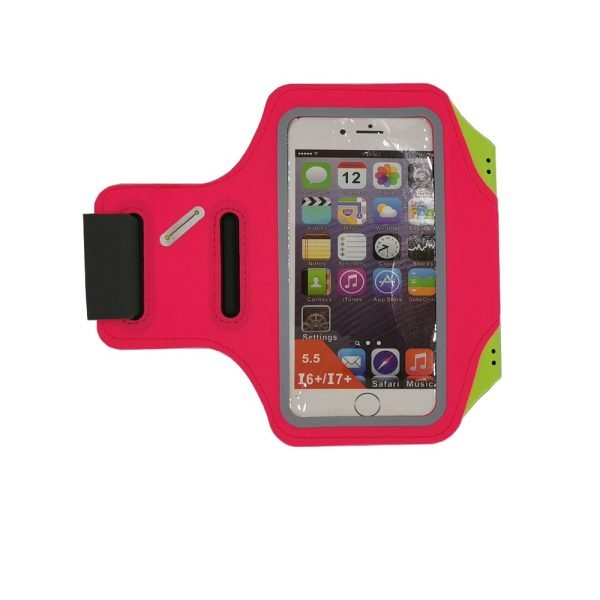 Brassard De Sport - Support Pour Telephone - Noir / Rose / vert – Image 4