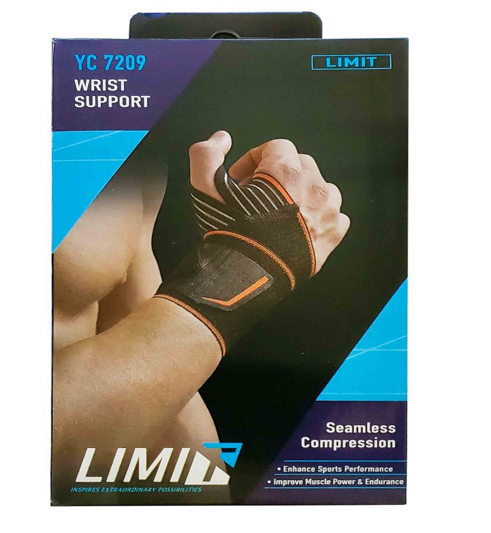 Support Poignet - YC 7209 - Noir/orange