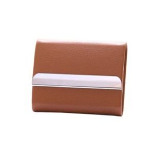 Porte Cartes Magnétique - Cuir - Marron