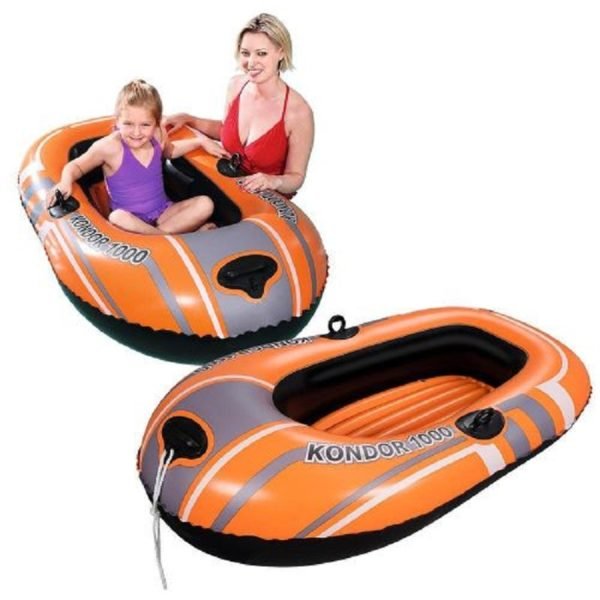 Barque – Bateau Gonflable - 61099 – Bestway Kondor 1000 – 155 x 97Cm – Orange – Image 2