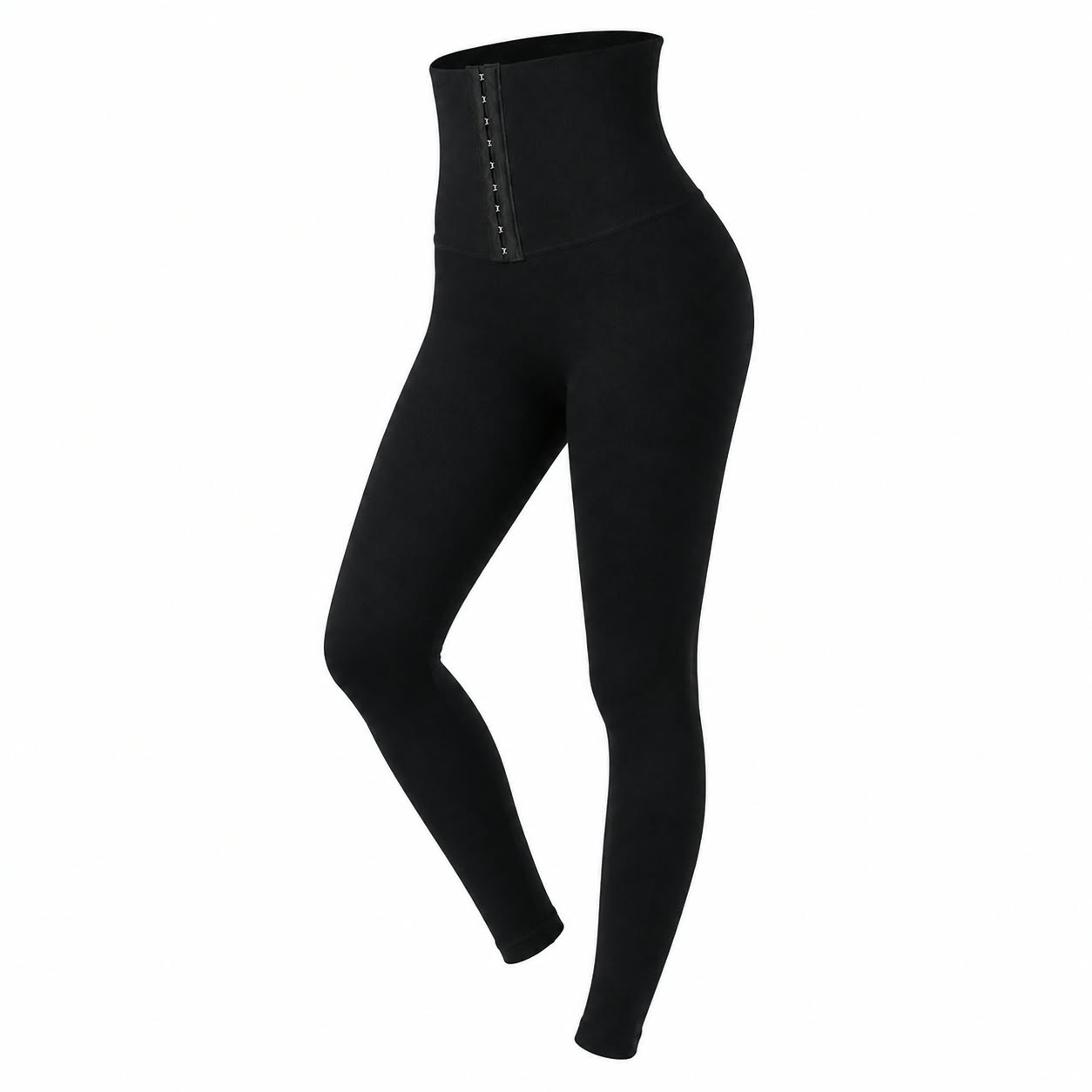 Pantalon Legging Yoga & Gaine Ceinture - Aprés l'Accouchement ST-7044 - Noir – Image 2