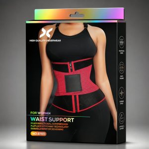 Corset - gaine avec Scratch Et fermeture zippé-Waist Support - 8760 - Noir