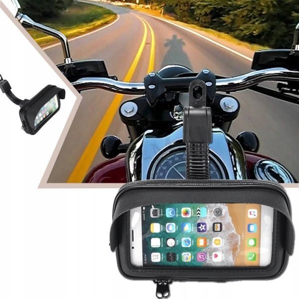 Support Téléphone Pour Moto Et Vélo - Noir