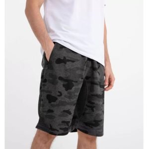 Short Bermuda Coton Poche Zipée - Blue Steel - Camouflage
