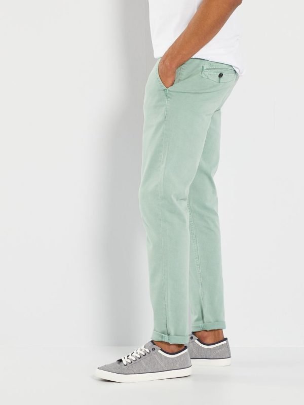 Pantalon Kiabi - Slim Délavé - YB031 - Turquoise – Image 4