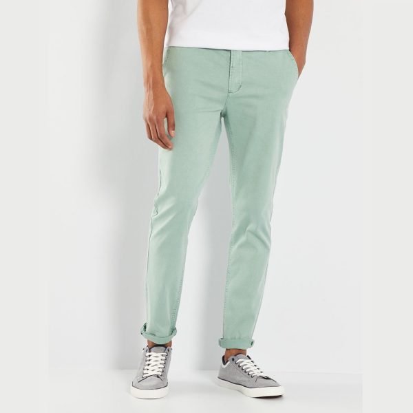 Pantalon Kiabi - Slim Délavé - YB031 - Turquoise