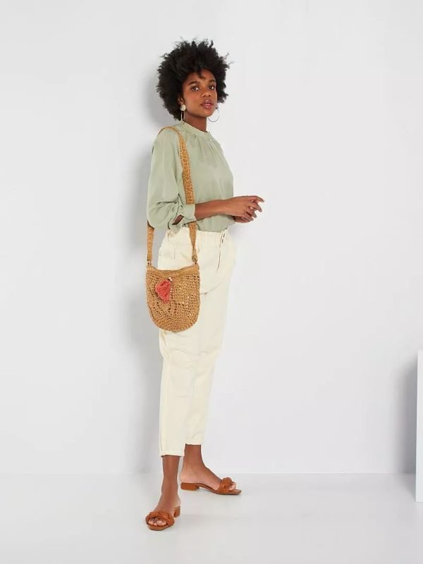 Chemise - Blouse - KIABI - manches longues -xx622 - kaki clair – Image 2