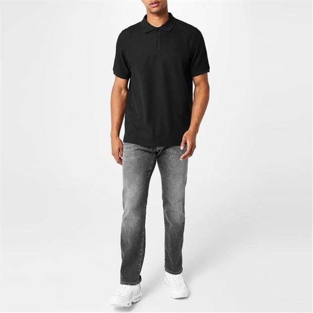 Polo Slazenger Demi Manche Uni - Noir – Image 2