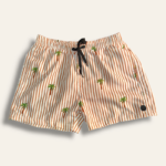 Short De Plage Pour Garçon - Free - à Rayure Motif Palmier