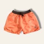 Short De Plage Pour Garçon - Free - Orange - Noir