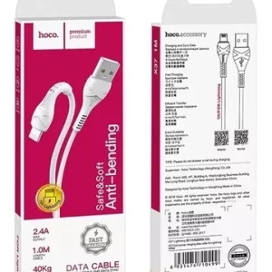Câble de charge Hoco X37 Micro USB, Iphone IOS, Blanc