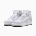Basket Puma Montante - Rebound V6 - 39232605 - White-Ash Gray