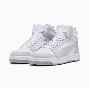 Basket Puma Montante - Rebound V6 - 39232605 - White-Ash Gray