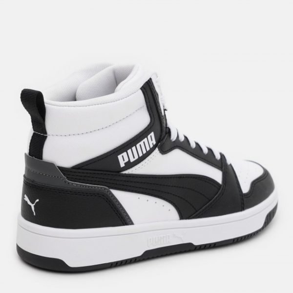 Basket Puma Montante - 01 Rebound V6 Mid Jr - 39383101 - White Black-Shadow Gray – Image 5