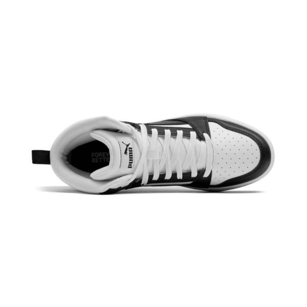 Basket Puma Montante - 01 Rebound V6 Mid Jr - 39383101 - White Black-Shadow Gray – Image 7