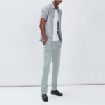 Pantalon la toile - Pour Homme - American Eagle Chino - Gris Clair