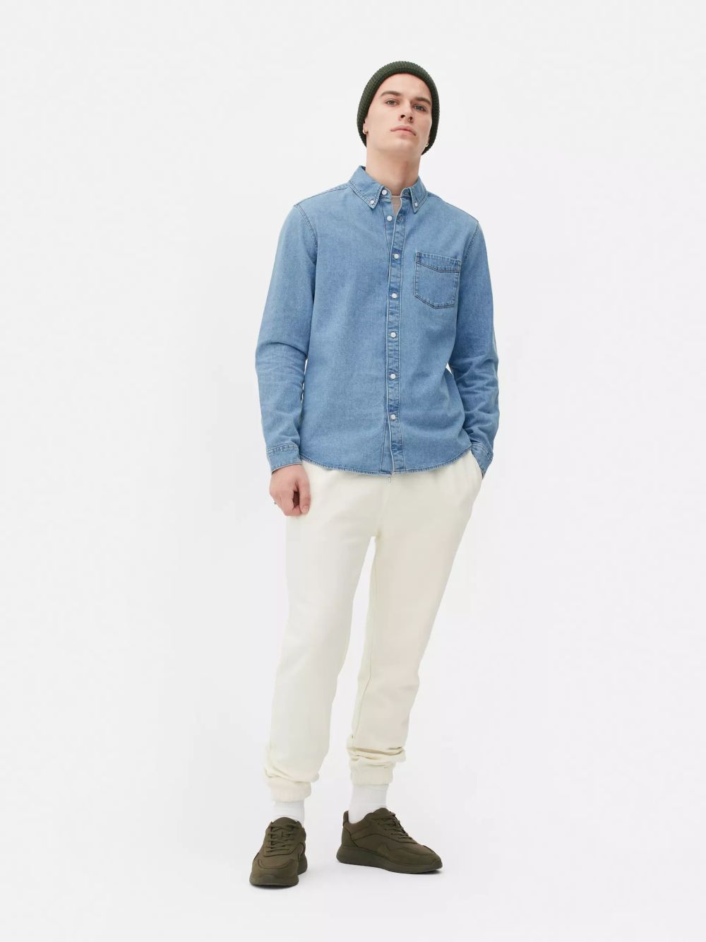 Chemise Primark - En Jean à Manches Longues - Bleu – Image 2