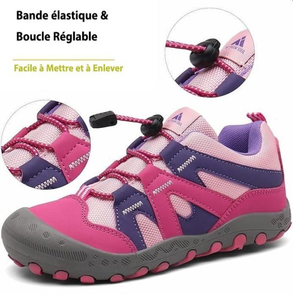 Basket Mishansha Anti Collision & Anti Dérapante - Respirante & Facile à Enfiler - Rose – Image 8