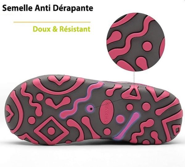 Basket Mishansha Anti Collision & Anti Dérapante - Respirante & Facile à Enfiler - Rose – Image 9