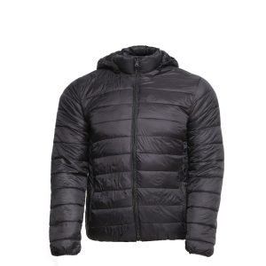 Doudoune Light - Capuche Amovible - Col Montant - Noir