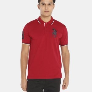 Polo R&B à Manches Courtes - 122-1802MN16-12 - Red