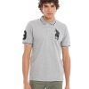 Polo R&B à Manches Courtes – 123-1802MN03-14 – Melange Grey