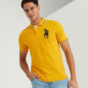 Polo R&B à Manches Courtes - 321-1802MN015-8 - Mustard