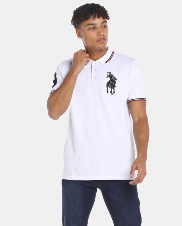 Polo R&B à Manches Courtes - 321-1802MN18-12 - White