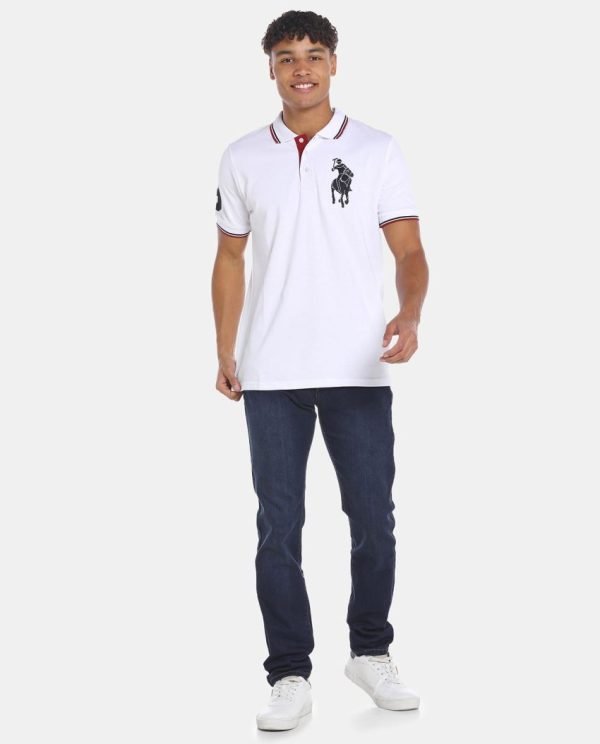 Polo R&B à Manches Courtes - 321-1802MN18-12 - White – Image 2