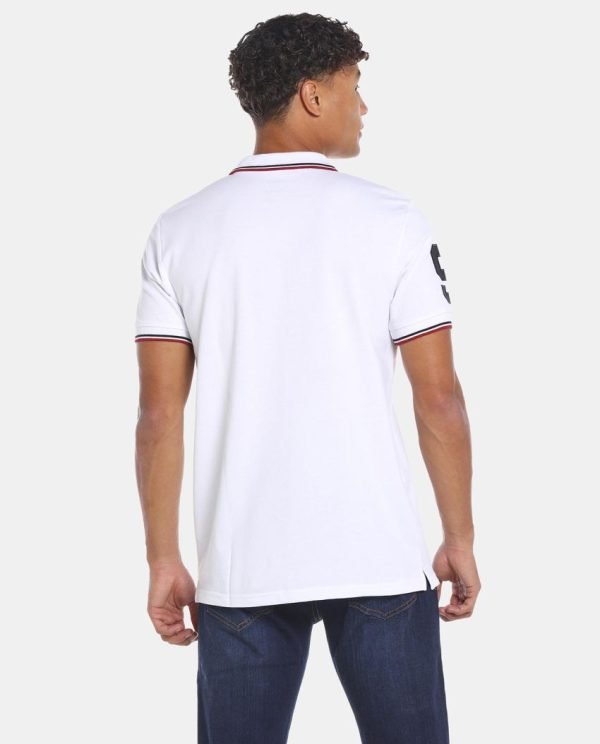 Polo R&B à Manches Courtes - 321-1802MN18-12 - White – Image 4