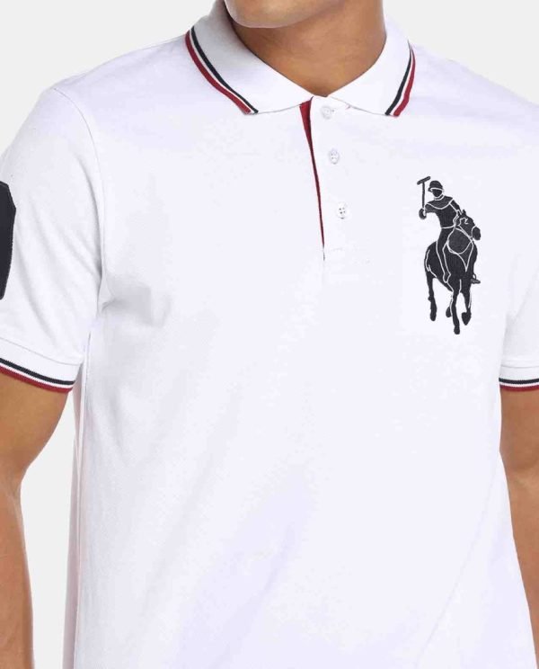 Polo R&B à Manches Courtes - 321-1802MN18-12 - White – Image 3