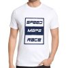 T-Shirt Pour Homme En Coton – Speed – Col Rond – Blanc