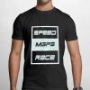 T-Shirt Pour Homme En Coton – Speed – Col Rond – Noir